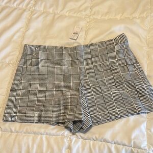 Black and White Plaid Shorts